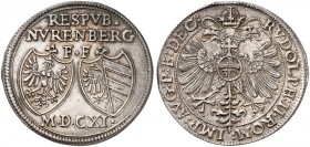 1/2 Guldentaler zu 30 Kreuzer 1611, mit Titel Rudolph II.
Kellner 160, Slg. Erl. 277 vz