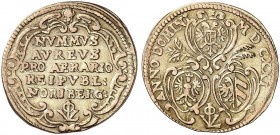 Losungsgoldgulden 1621.
Friedb. 1816, Kellner 420b, Slg. Erl. 897 Gold ss