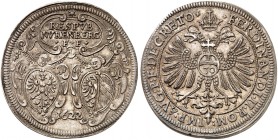 1/2 Guldentaler zu 30 Kreuzer 1622, mit Titel Ferdinand II.
Kellner 213, Slg. Erl. 380 schöne Patina, vz+
