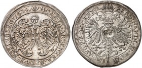 Guldentaler zu 60 Kreuzer 1624, mit Titel Ferdinand II.
Dav. 92, Kellner 204, Slg. Erl. 365 min. ZE, vz