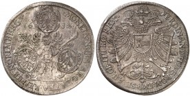 Taler 1632, mit Titel Ferdinand II.
Dav. 5651, Kellner 245, Slg. Erl. 425 kl. ZE, f. vz