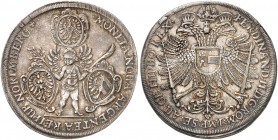Taler o. J., mit Titel Ferdinand II.
Dav. 5651, Kellner 252, Slg. Erl. 429 min. justiert, vz