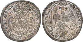 Taler 1638 (aus 1637), mit Titel Ferdinand III.
Dav. 5656, Kellner 255, Slg. Erl. 549 min. ZE, f. St