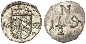 1 1/2 Pfennig 1659.
Kellner 332, Slg. Erl. 665 prfr