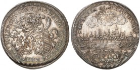 1/2 Taler 1662, Stadtansicht.
Kellner 284, Slg. Erl. 639 vz+