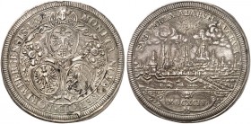 Taler 1694, Stadtansicht.
Dav. 5666, Kellner 263, Slg. Erl. 634 vz