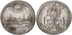 Taler 1698, Stadtansicht, auf den Frieden von Rijswijk.
Dav. 5669, Kellner 266, Slg. Erl. 637 f. St