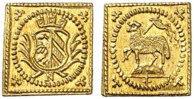 1/8 Lammdukatenklippe o. J. (1700), ohne Mzm.
Friedb. 1893, Kellner 99, Slg. Erl. 609 Gold St