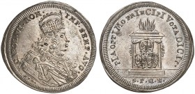 Silberabschlag von den Stempeln des Dukaten 1712 (Chronogramm), mit Brustbild und Titel Karl VI., auf die Huldigung.
Kellner 76 Anm., Slg. Erl. 674 S...