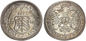 4 Kreuzer 1748, mit Titel Franz I.
Kellner 314, Slg. Erl. 726 f. St