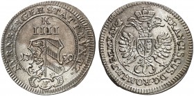 4 Kreuzer 1759, mit Titel Franz I.
Kellner 371, Slg. Erl. 730 vz - St