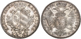 30 Kreuzer 1765, mit Titel Franz I.
Kellner 355, Slg. Erl. 718 kl. Sfr., vz