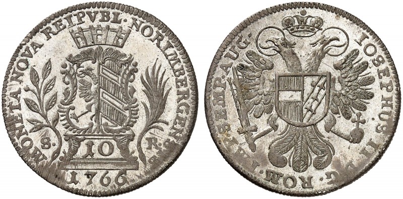 10 Kreuzer 1766, mit Titel Joseph II.
Kellner 366, Slg. Erl. 781 prfr