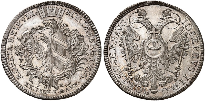 1/2 Konventionstaler 1766, mit Titel Joseph II.
Kellner 354, Slg. Erl. 775 St