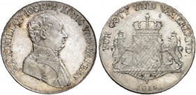 BAYERN. Maximilian IV. (I.) Joseph, 1799-1825. 
Konventionstaler 1815.
Thun 43, AKS 48, J. 13 winz. Kr., prfr
