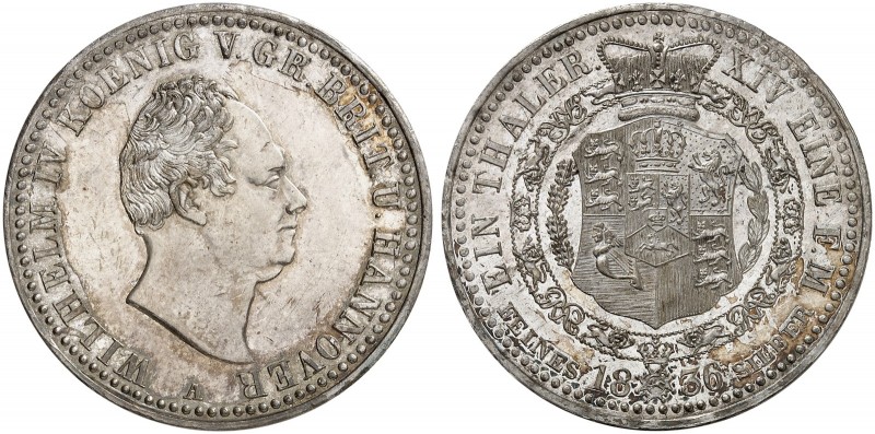 HANNOVER. Wilhelm IV., 1830-1837. 
Taler 1836 A.
Thun 154, AKS 64, J. 52 kl. K...