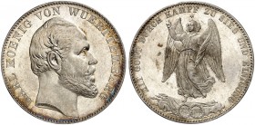 WÜRTTEMBERG. Karl, 1864-1891. 
Vereinstaler 1871, "SIEGESTALER".
Thun 443, AKS 132, J. 86, Kl.-R. 114 winz. Kr., f. St