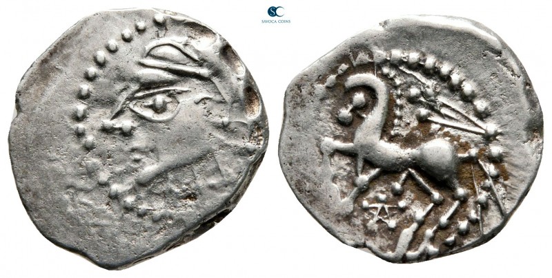 Central Gaul. Lemovices circa 100-60 BC. Quinarius AR

18 mm, 1,90 g

Male h...