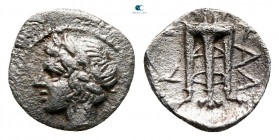 Macedon. Chalkidian League. Olynthos 398-352 BC. Hemiobol AR