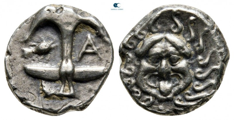 Thrace. Apollonia Pontica circa 480-450 BC. 
Drachm AR

14 mm, 2,76 g

Upri...