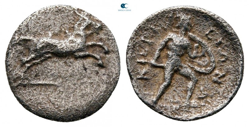 Thessaly. Kierion circa 350-325 BC. 
Obol AR

13 mm, 0,74 g

Horse gallopin...