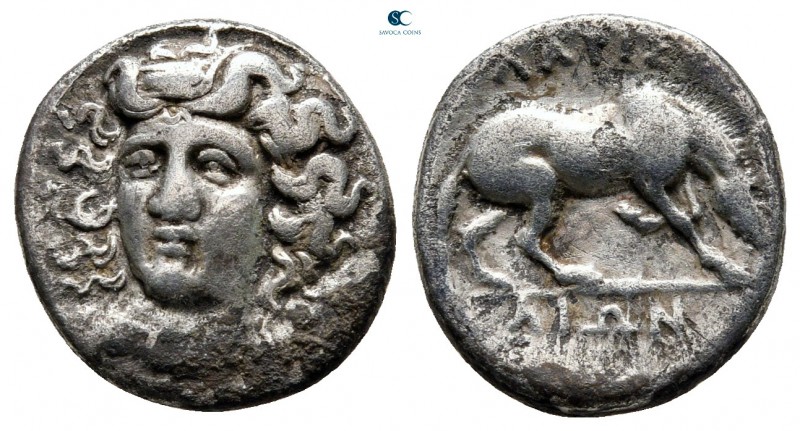 Thessaly. Larissa circa 325-280 BC. 
Hemidrachm AR

14 mm, 2,28 g

Head of ...