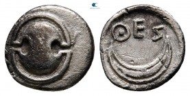 Boeotia. Thespiae 400-350 BC. Obol AR
