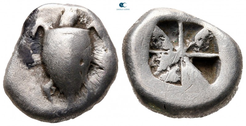 Islands off Attica. Aegina circa 525-500 BC. 
Stater AR

21 mm, 12,00 g

Se...