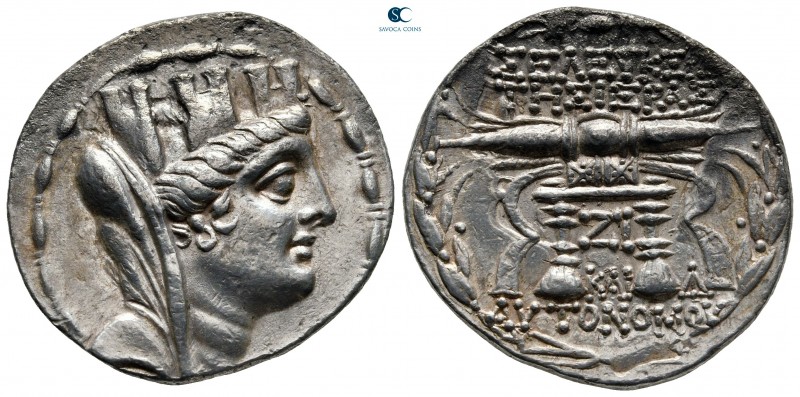 Seleucis and Pieria. Seleukeia Pieria 105-83 BC. Dated CY 17=93/2 BC
Tetradrach...