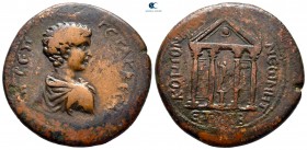 Pontos. Neocaesarea. Geta as Caesar AD 197-209. Dated CY 142=AD 206/7. Bronze Æ. Medallic type