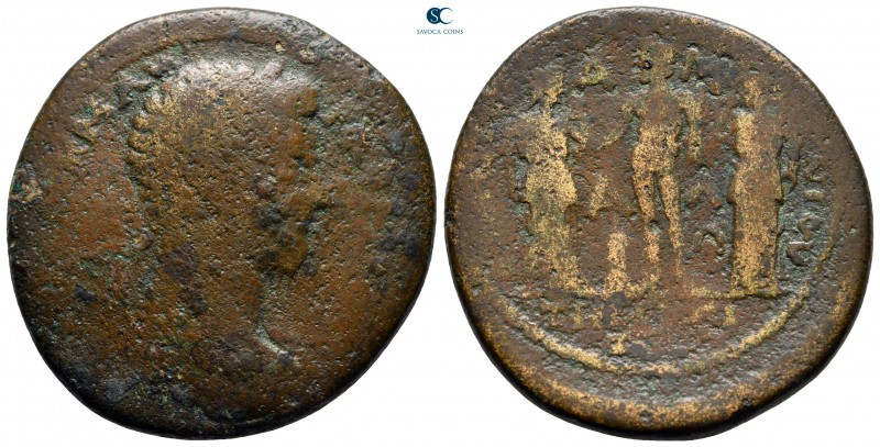 Aiolis. Temnos. Commodus AD 177-192. Apollonios Amalo, strategos
Bronze Æ. Meda...