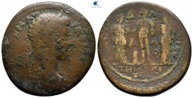 Aiolis. Temnos. Commodus AD 177-192. Apollonios Amalo, strategos. Bronze Æ. Medallic type