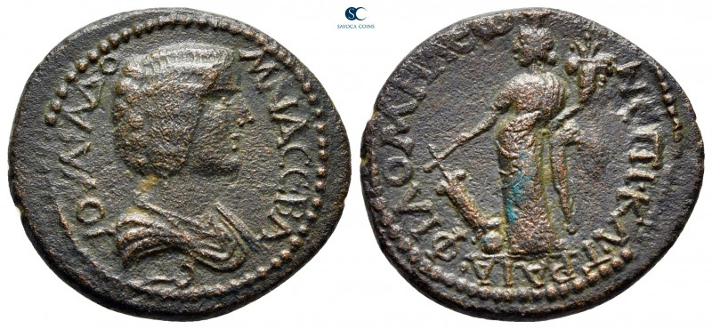 Phrygia. Philomelion. Julia Domna. Augusta AD 193-217. Cl. Traianos, magistrate...