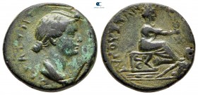 Cilicia. Augusta. Livia, wife of Augustus AD 14-29. Struck under Nero, CY 48 = AD 67/8. Assarion Æ