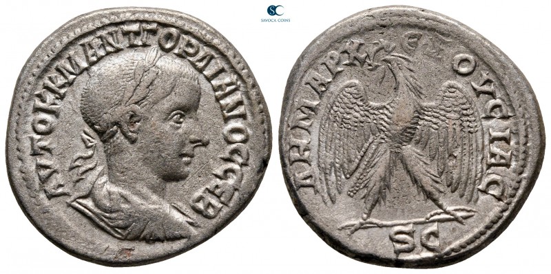 Seleucis and Pieria. Antioch. Gordian III AD 238-244. 
Tetradrachm AR

27 mm,...