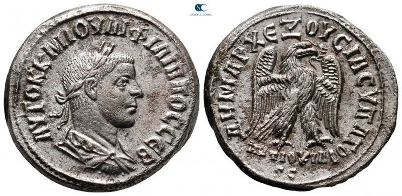 Seleucis and Pieria. Antioch. Philip II AD 247-249. 
Billon-Tetradrachm

27 m...
