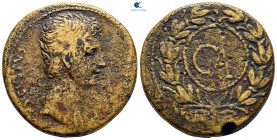 Octavian 29-27 BC. Pergamum. Sestertius Æ. Medallic type