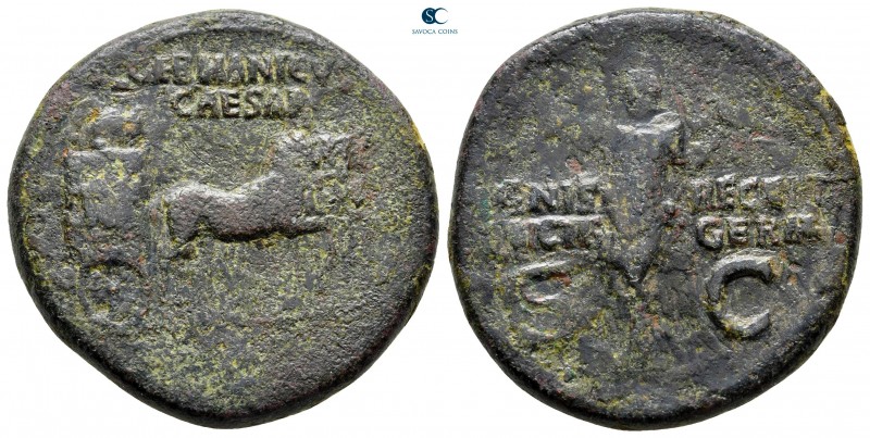 Germanicus AD 37-41. Rome
As Æ

30 mm, 15,47 g

[G]ERMANICV[S] CAESAR, Germ...