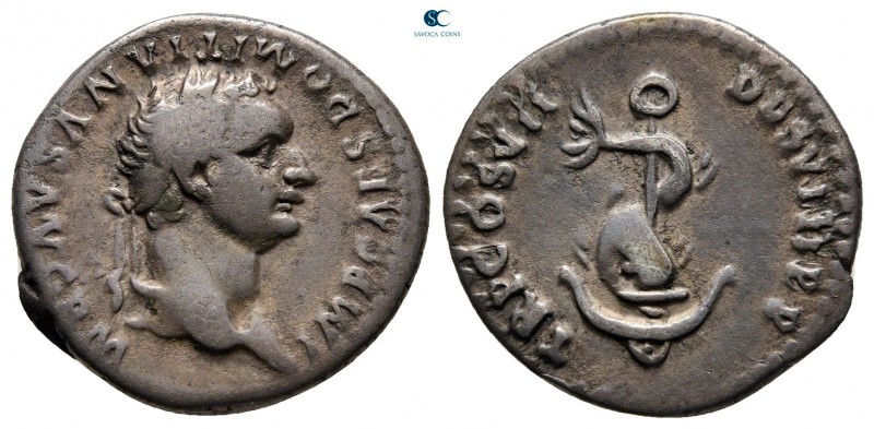 Domitian AD 81-96. Rome
Denarius AR

18 mm, 3,22 g

IMP CAES DOMITIANVS AVG...