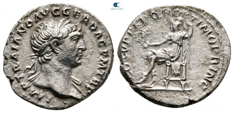 Trajan AD 98-117. Rome
Denarius AR

20 mm, 3,21 g

IMP TRAIANO AVG GER DAC ...