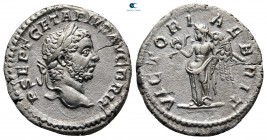Geta AD 198-211. Struck AD 210-212. Rome. Denarius AR