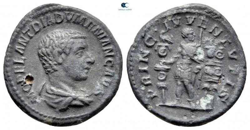 Diadumenian AD 218-218. Rome
Fourreé Denarius Æ

19 mm, 2,91 g

M OPEL ANT ...