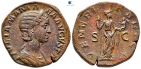 Julia Mamaea. Augusta AD 222-235. Rome. Sestertius Æ