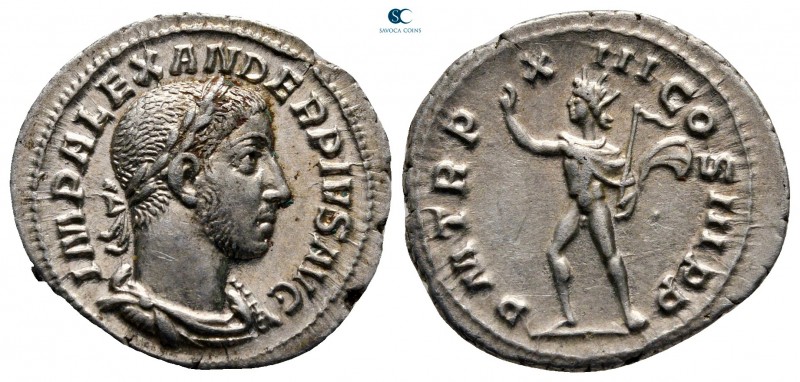 Severus Alexander AD 222-235. Rome
Denarius AR

21 mm, 3,05 g

IMP ALEXANDE...