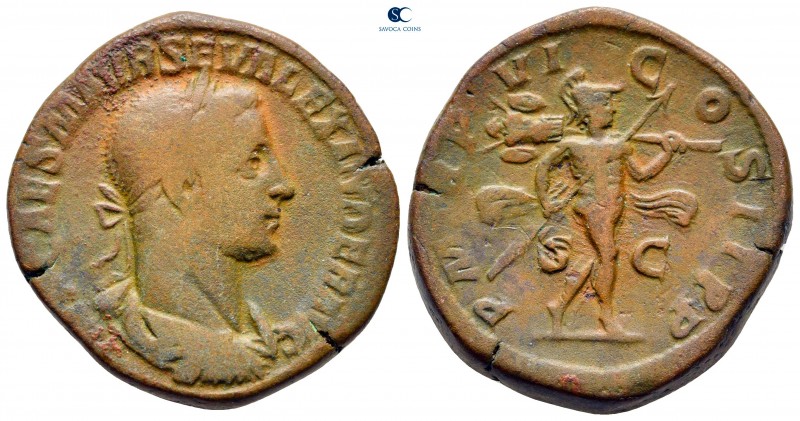 Severus Alexander AD 222-235. Rome
Sestertius Æ

30 mm, 25,36 g

IMP CAES M...