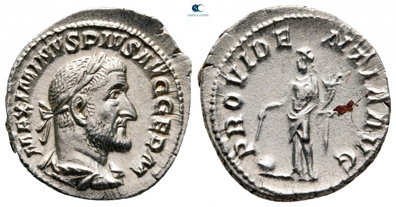 Maximinus I Thrax AD 235-238. Rome
Denarius AR

20 mm, 3,59 g

IMP MAXIMINV...