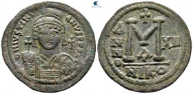 Justinian I AD 527-565. Dated RY 12=AD 538/9. Nikomedia. Follis or 40 Nummi Æ