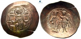 Isaac II Angelos AD 1185-1195. Constantinople. Aspron Trachy EL