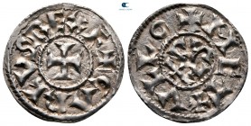 Carolingian. Charlemagne AD 768-814. Metullo (Melle) mint. Denier AR