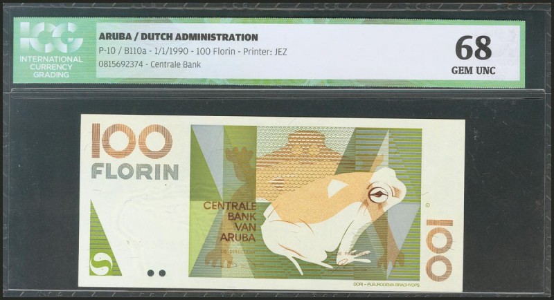 ARUBA. 100 Florin. 1 January 1990. (Pick: 10). ICG68.